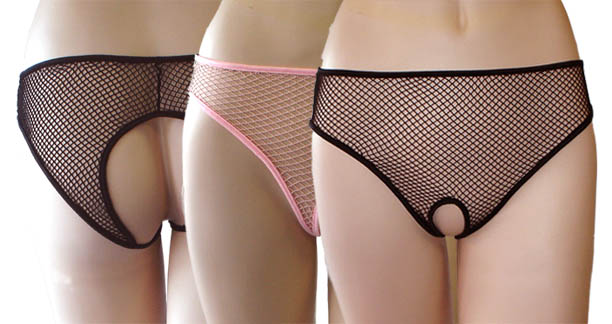 Fishnet+Buttless+Crotchless+Panty